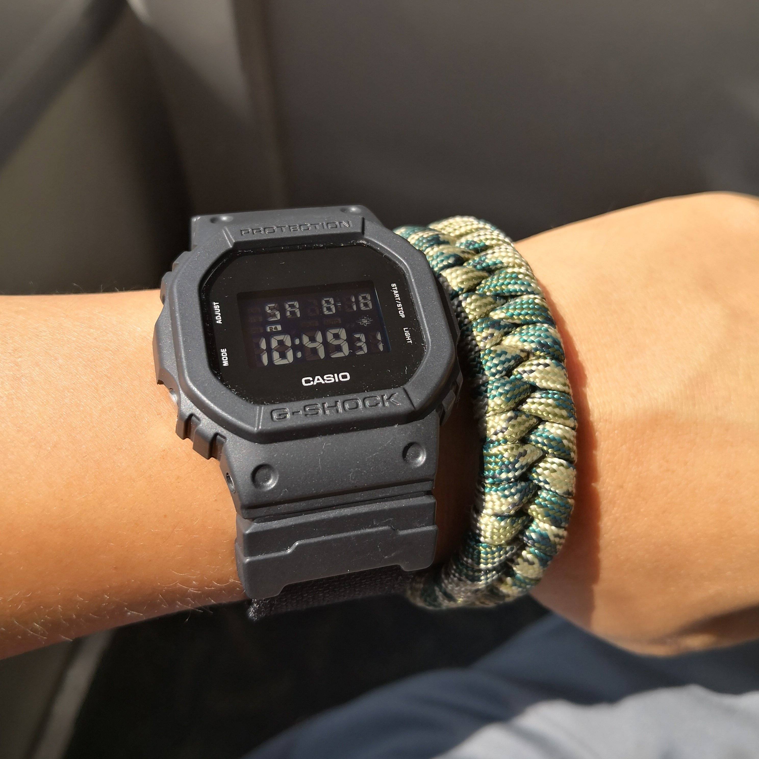 Ivan wearing his DW5600 and paracord bracelet