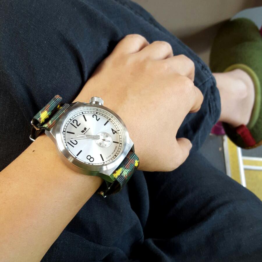 Vestal watch on Camo Green strap by #varioclub member Ivan