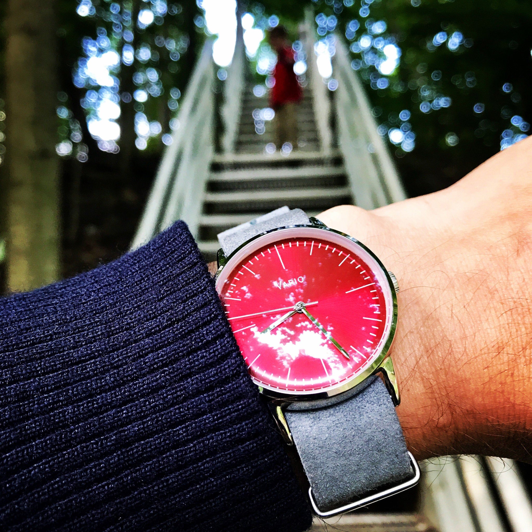 Vario eclipse ruby red handwound watch by varioeveryday member chris