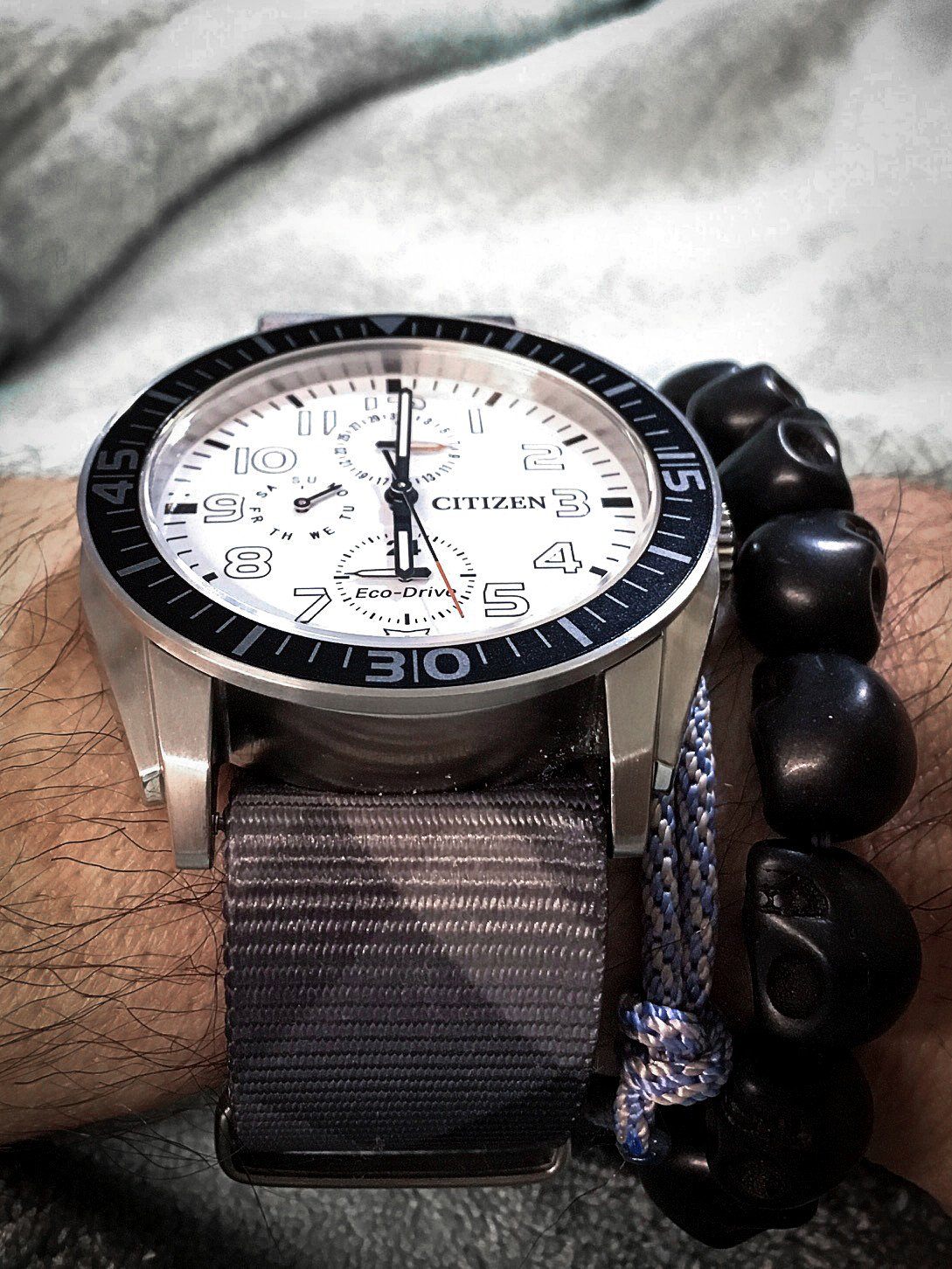 Citizen chrono watch with Mono Plaid Strap by #varioclub member Chris