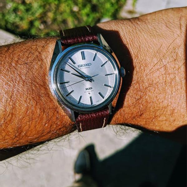 Our leather on a King Seiko. Photo by #varioeveryday member @collector_tinkerer