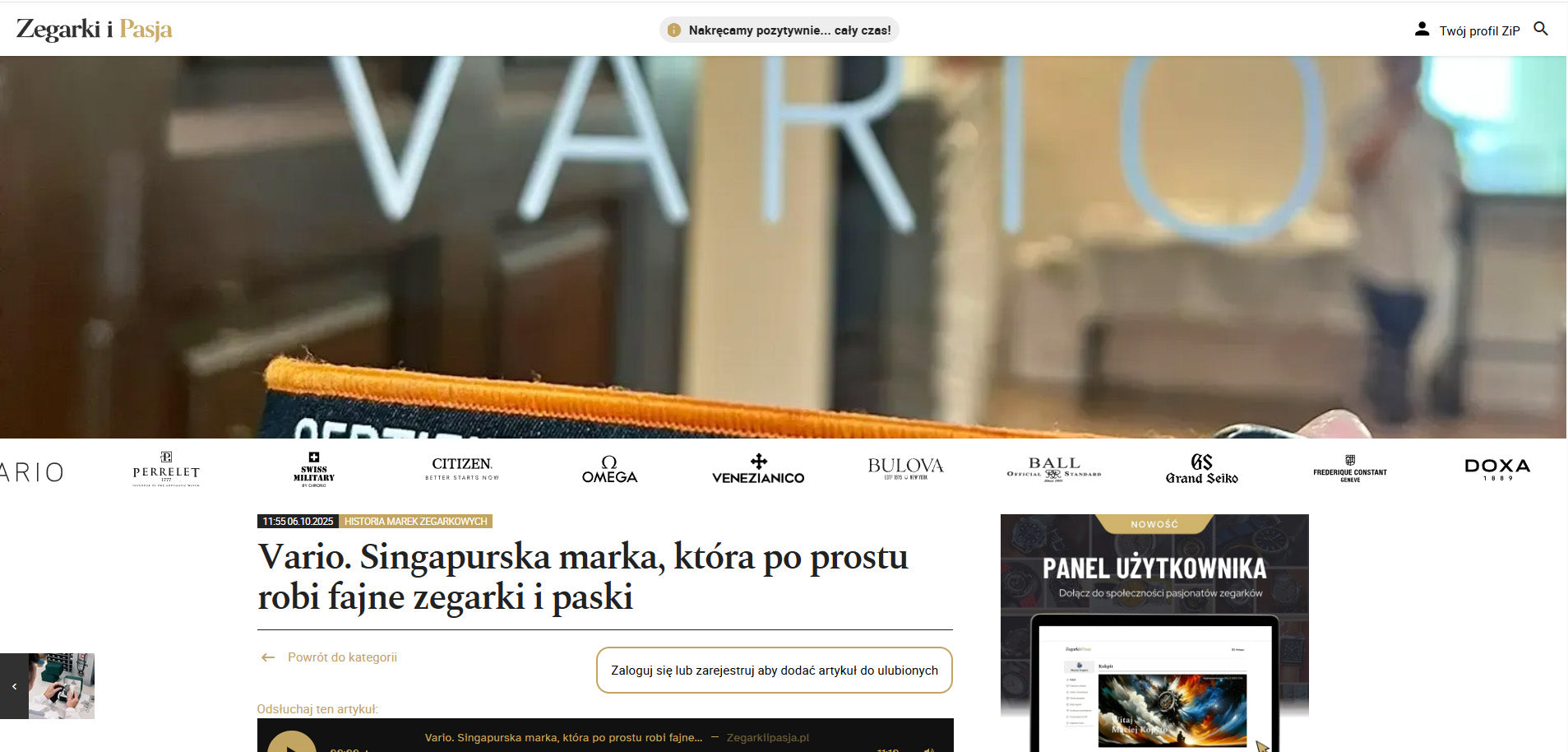 Ivan from Vario interviewed by Zegarki i Pasja