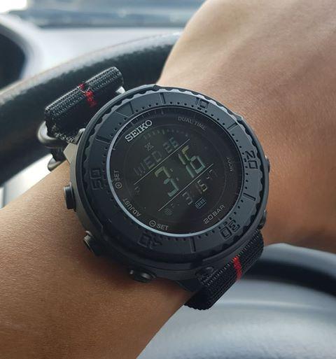 What do u think of this Seiko SBEP019 on Vario Ballistic Nylon watch strap? Photo by #varioeveryday member Kenneth