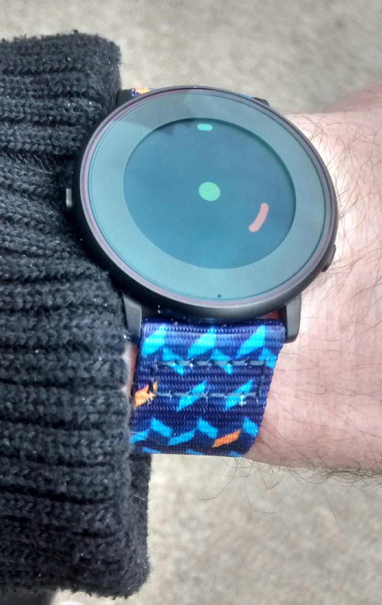 Pebble Time Round with Ocean Chevron strap by #varioclub member Nev Rawlins