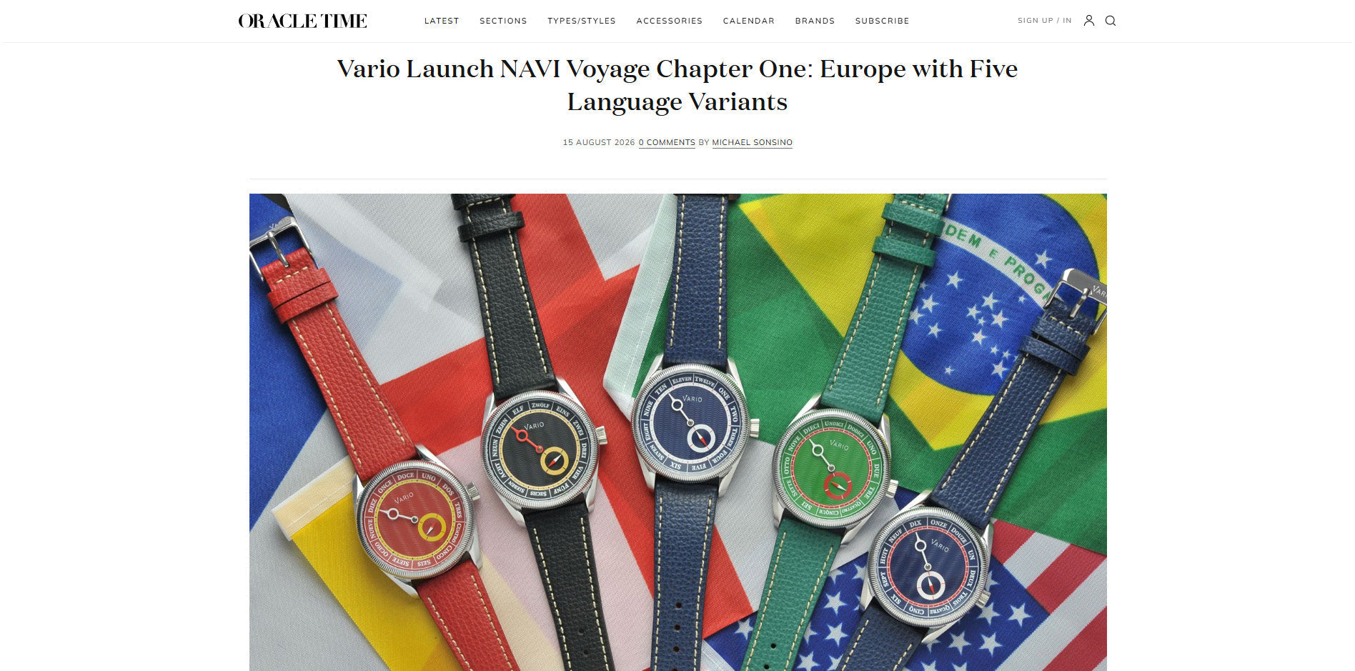 Vario NAVI Voyage featured on Oracle Time