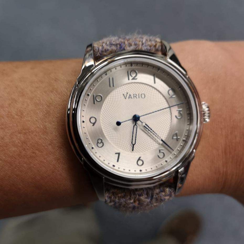 Customer Photo of Vario Empire Silver with Harris Tweed watch strap