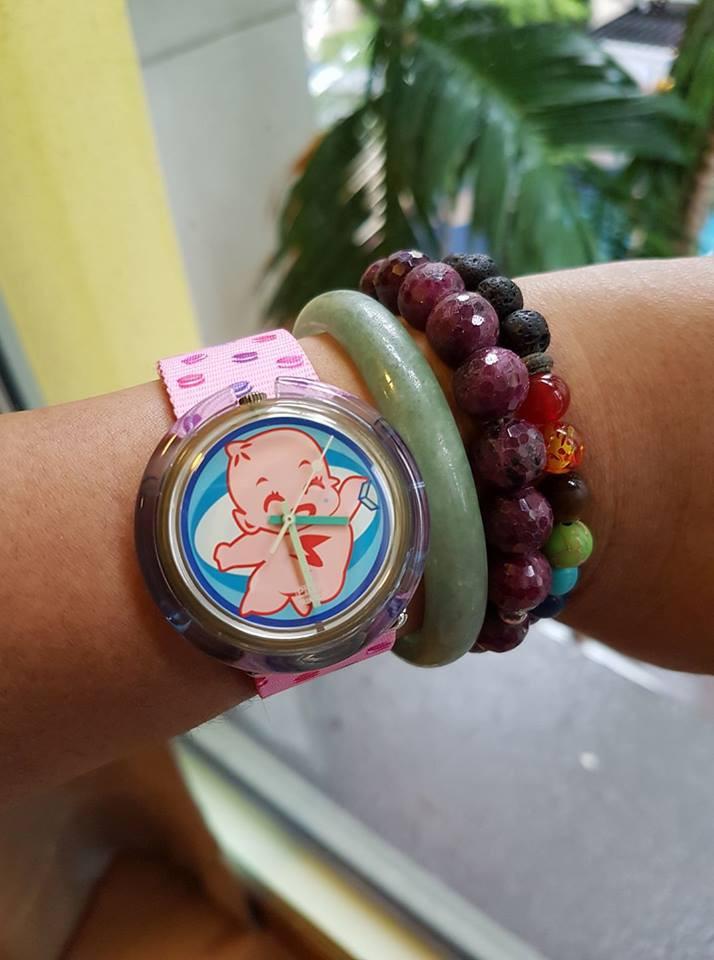 Pop Swatch with Macaron Dots strap by #varioclub member Shiam