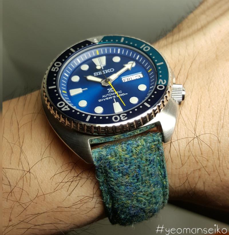 3 Seiko watches on Vario's Harris Tweed Strap (Photos by Yeoman)