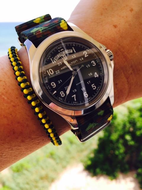 Hamilton Field Watch with Camo Green Strap by #varioclub member Tere Martin