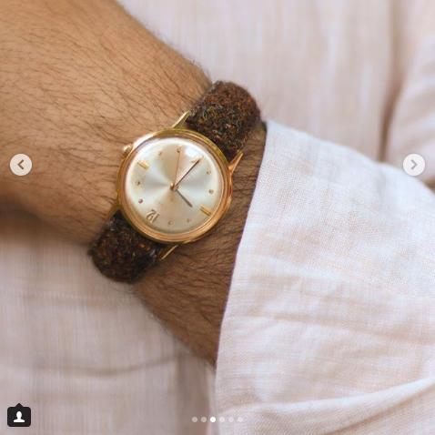 Our Harris Tweed works well with vintage watches right? Let us know what you think. Photo by @the.mensch
