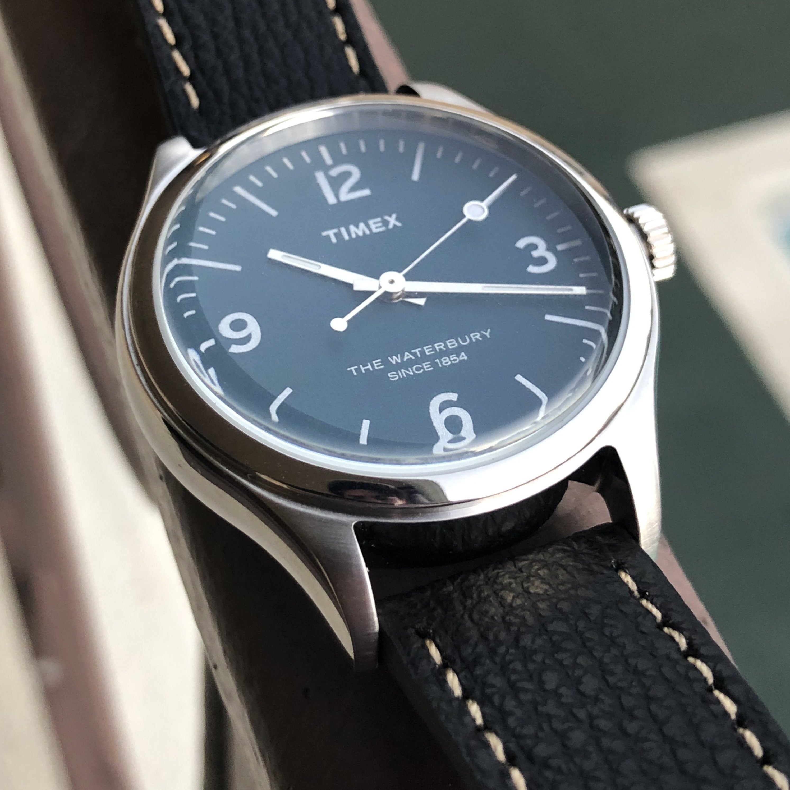 Timex Waterbury on Vario Italian leather watch strap