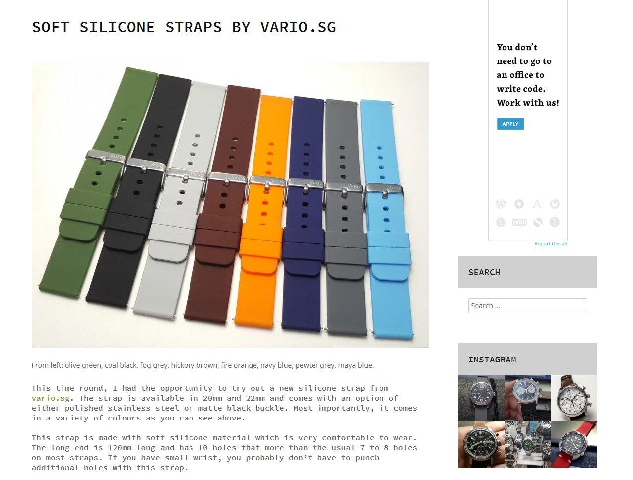 Vario Silicone Rubber strap Review by Yeoman Seiko