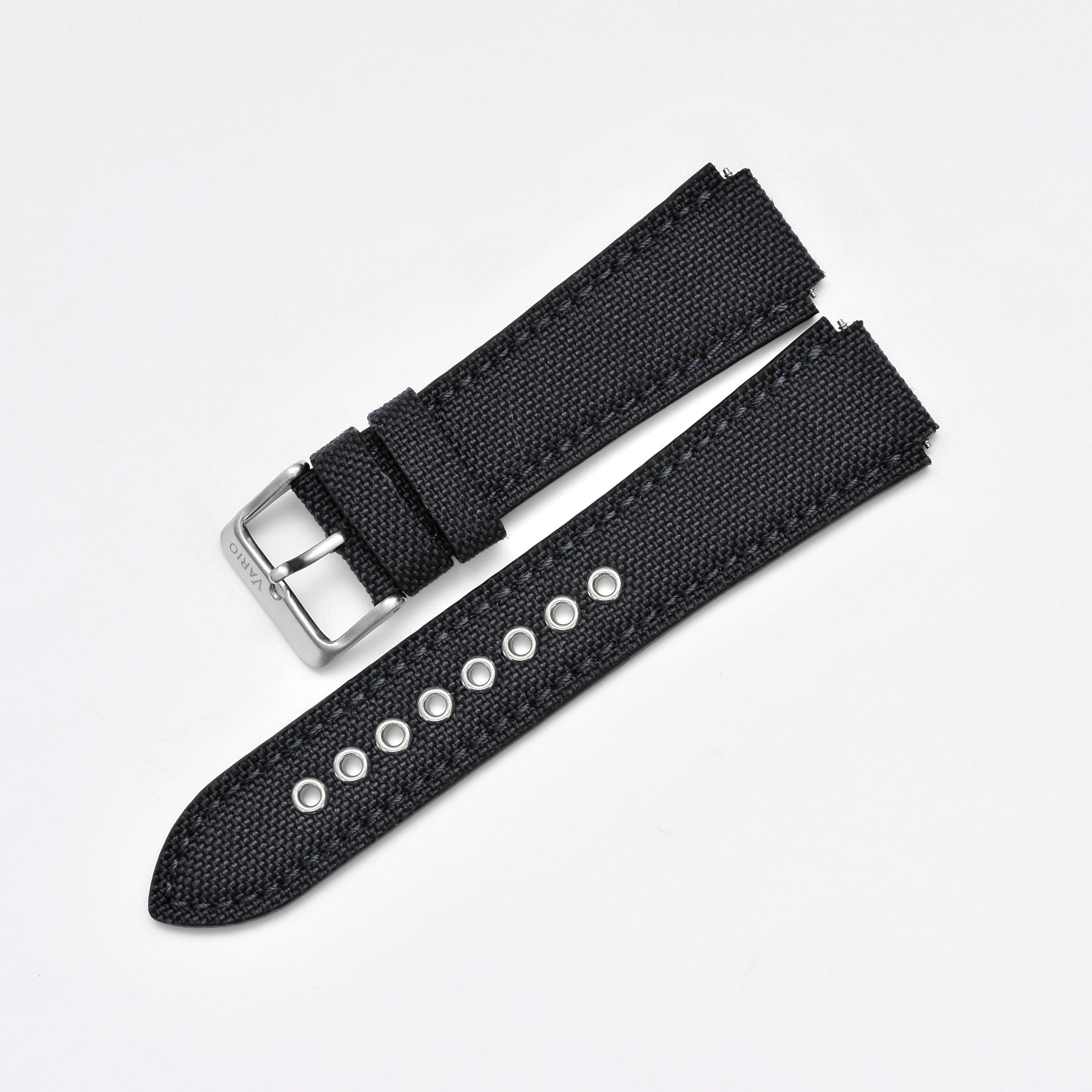 Cordura black fitted watch strap for Casio Royale AE1200 