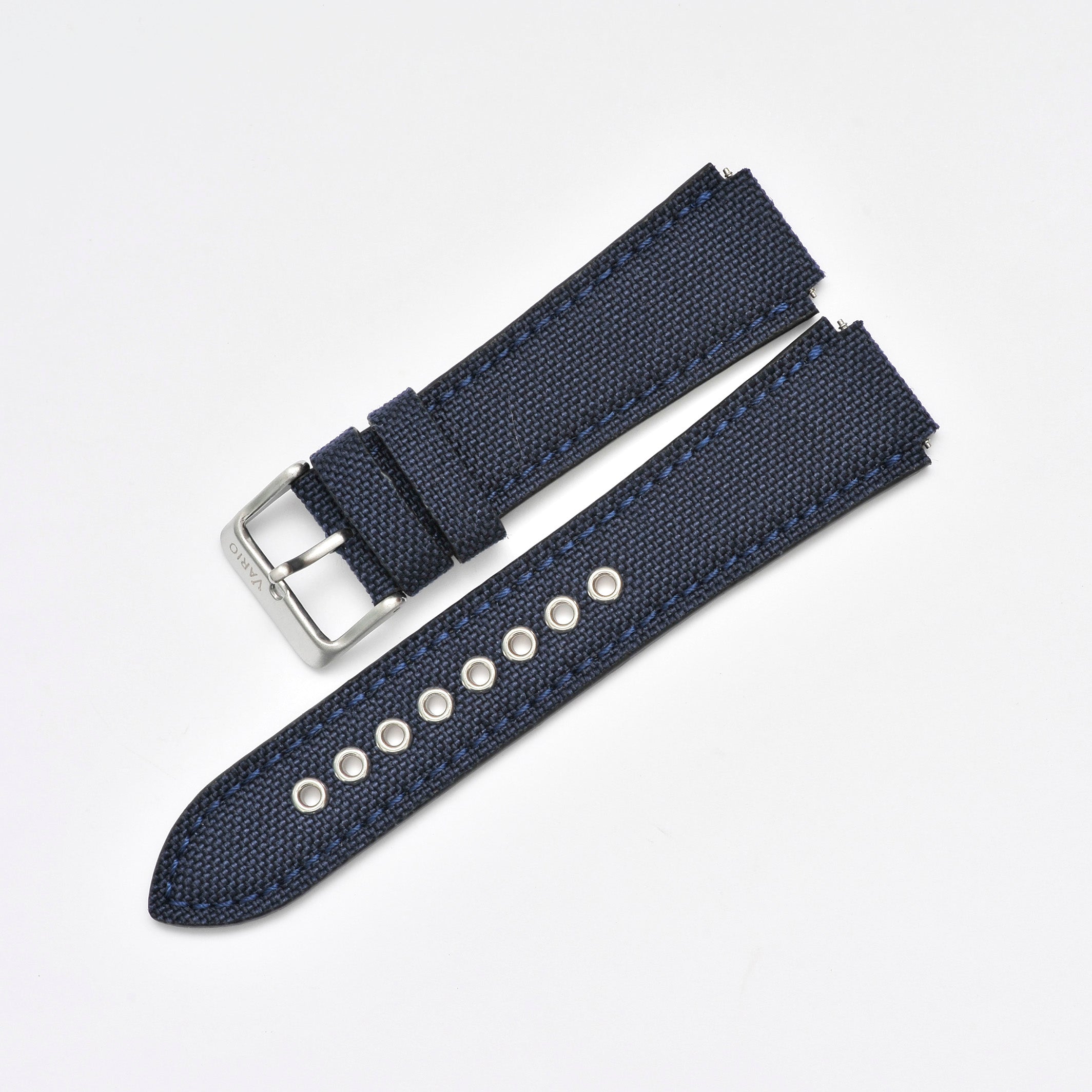 Cordura blue fitted watch strap for Casio Royale AE1200  
