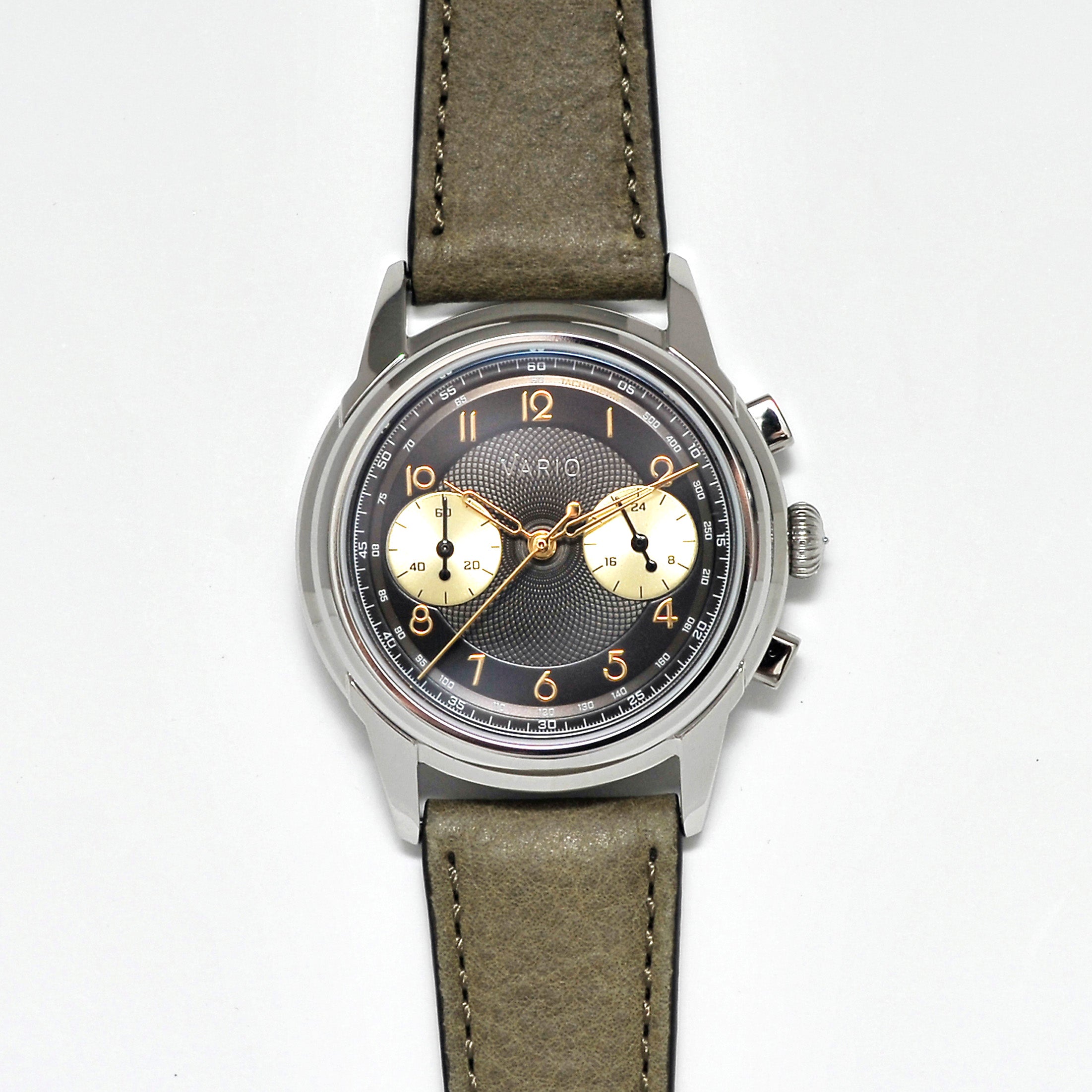 Vario Empire Gunmetal Tuxedo Tachymètre Chronograph Watch