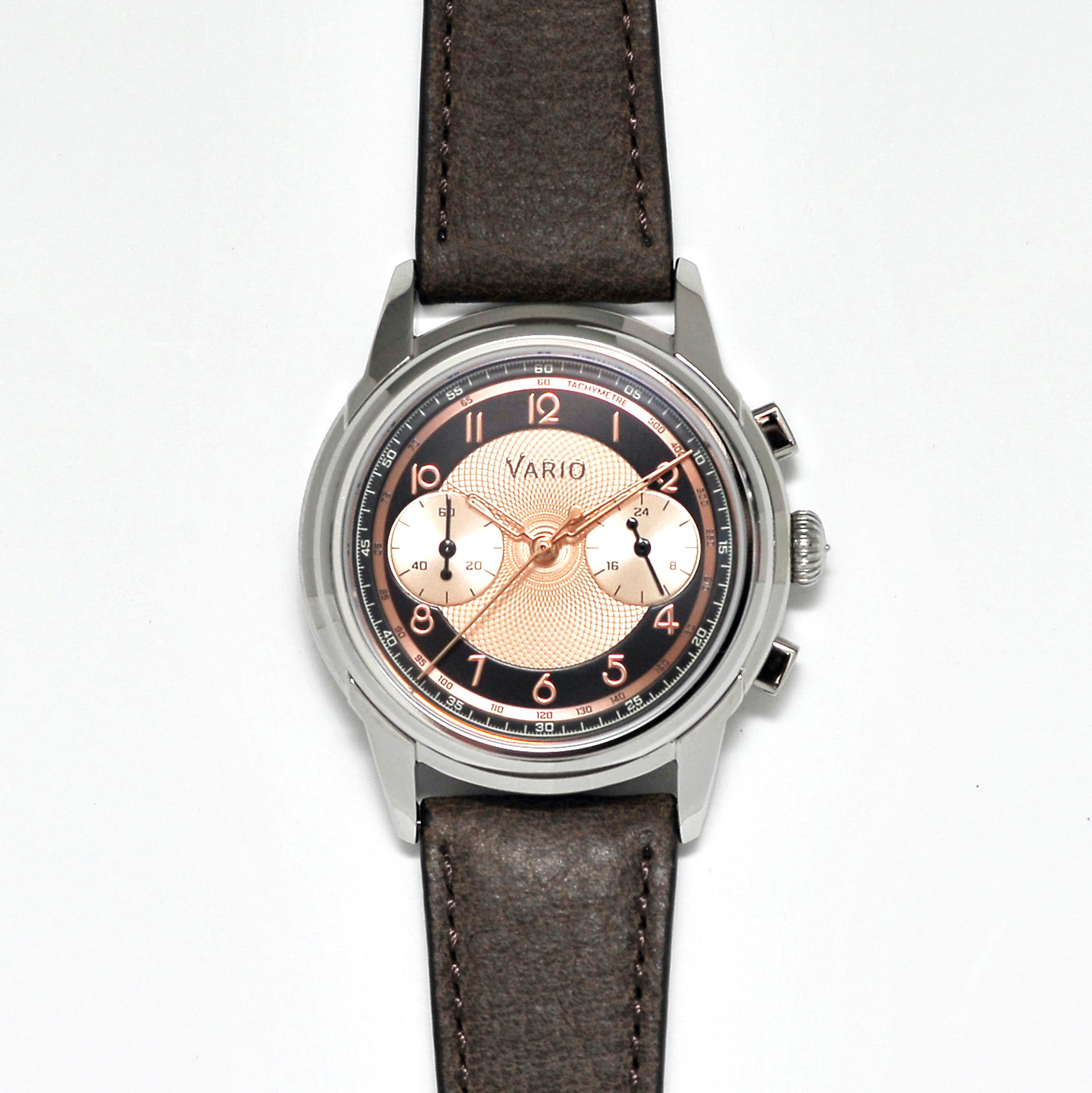 amote　イゴラロイヤルピクサム Vario Empire Salmon Tuxedo Tachymètre MecaQuartz Chronograph Watch