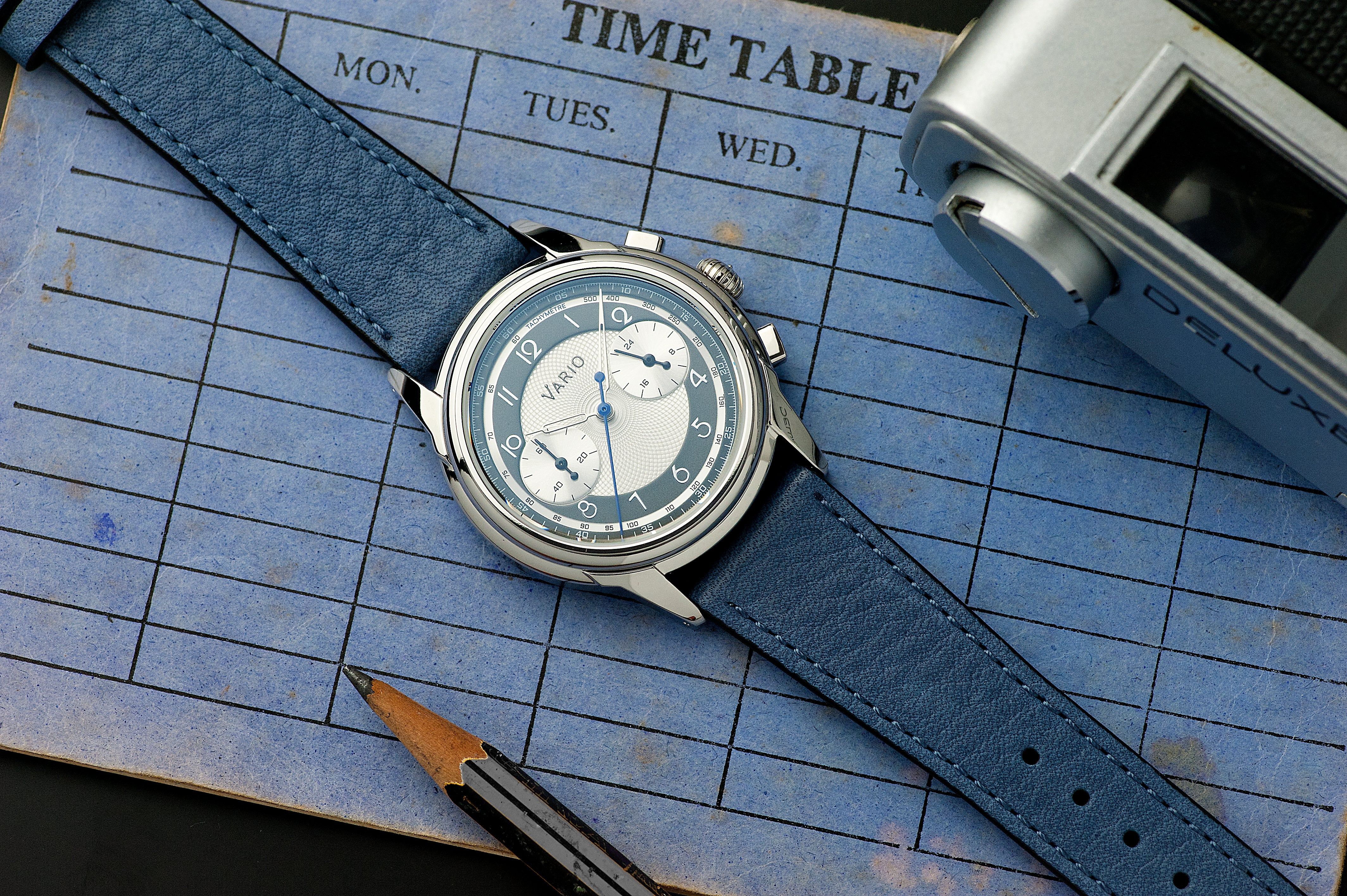 Vario Empire Grey Tuxedo Tachymètre Chronograph Watch