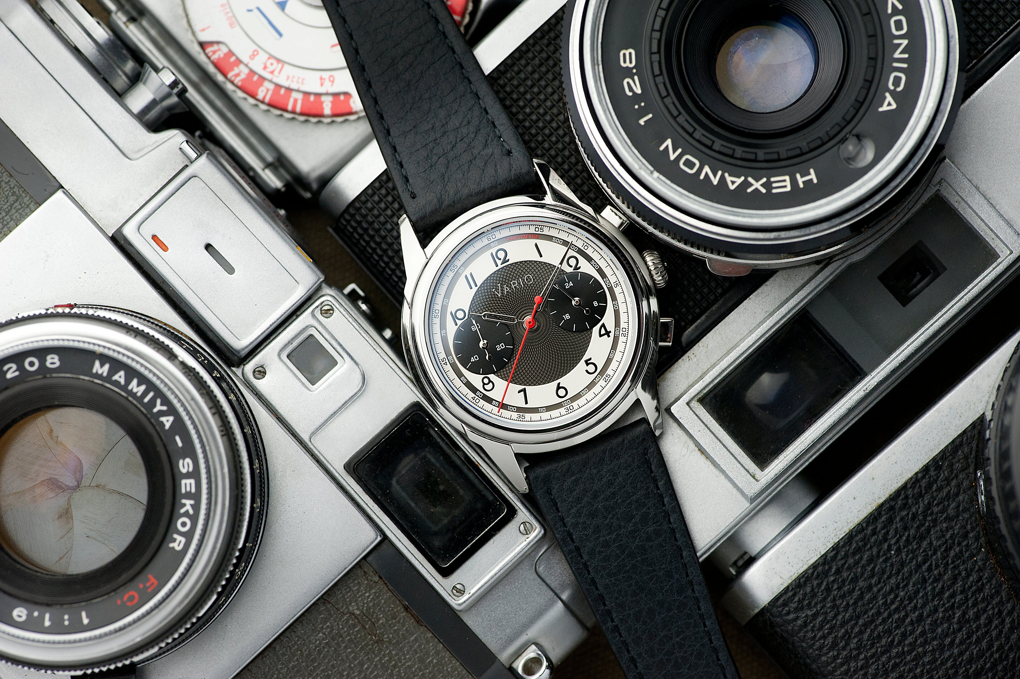 Vario Empire Black Tuxedo Tachymètre Chronograph Watch