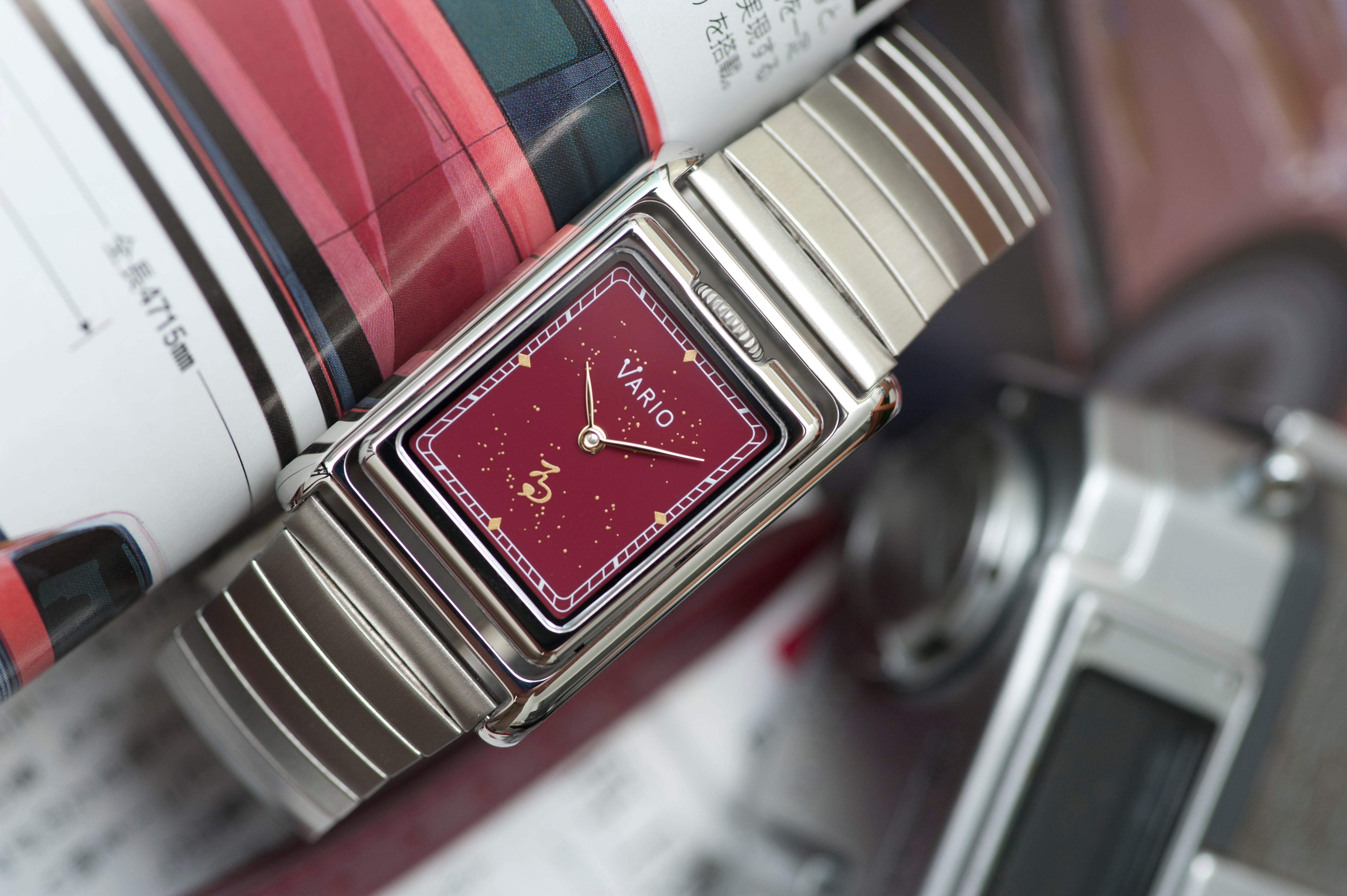 vario versa dual time reversible rectangle year of the horse watch