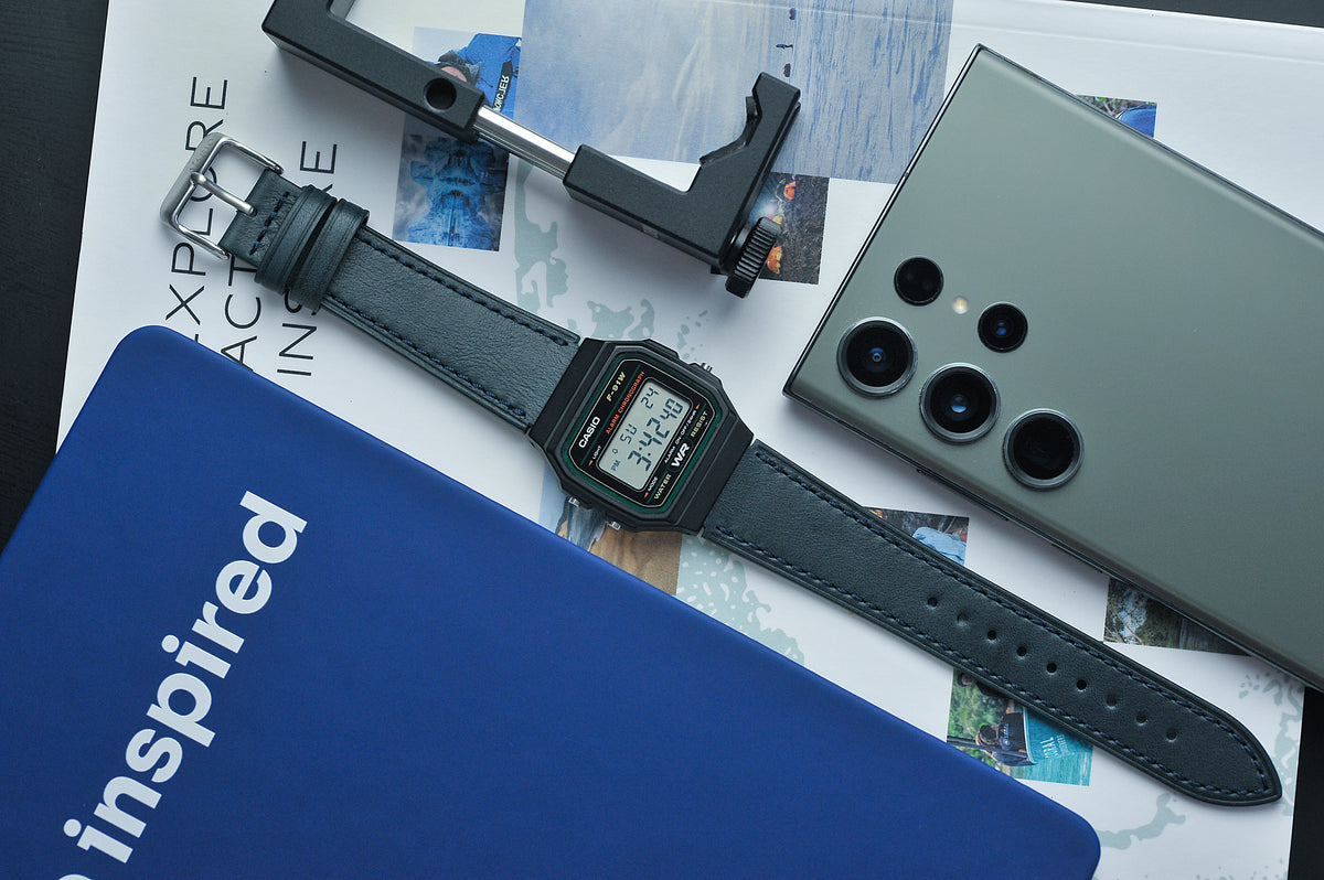 Vario fitted watch strap for casio F91W 
