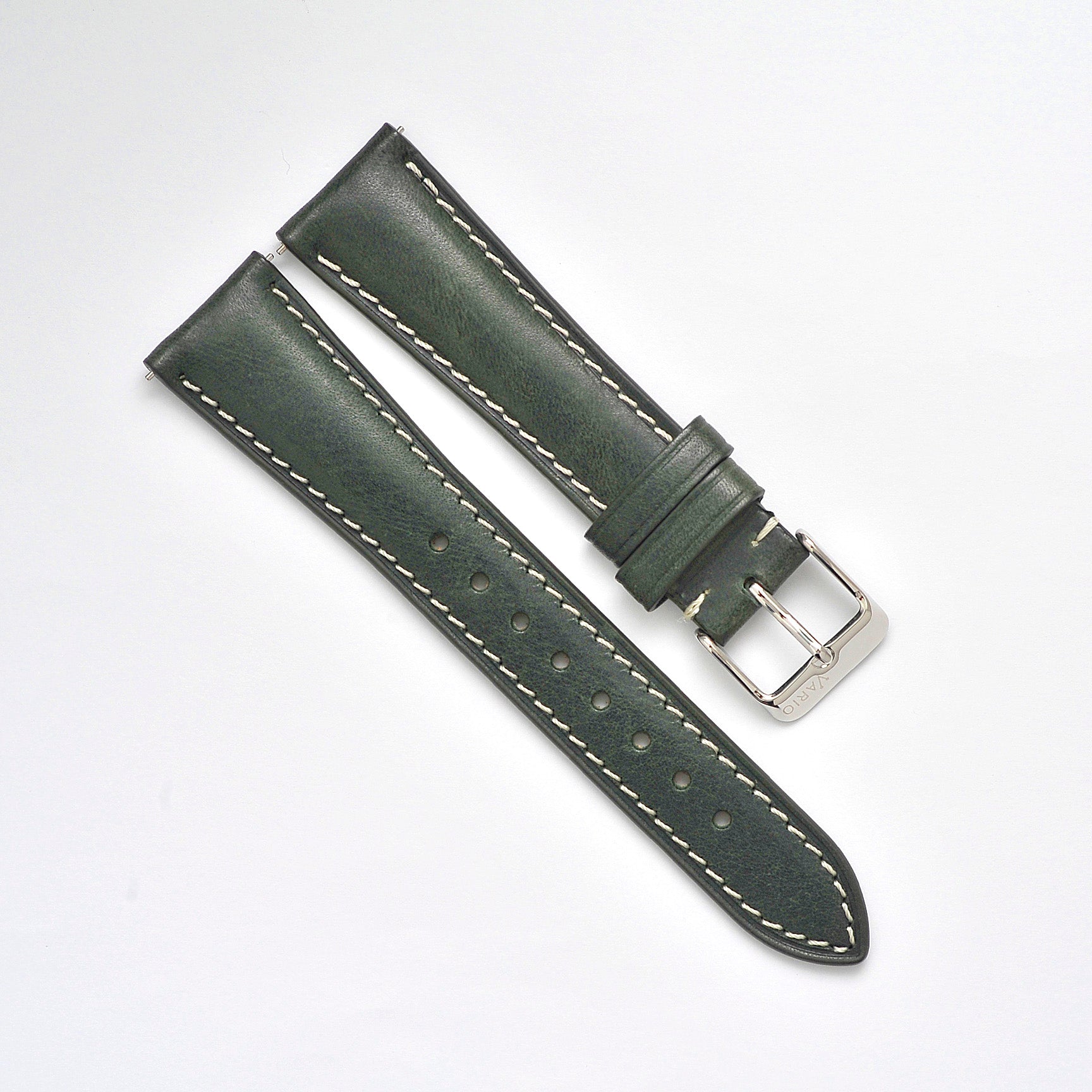 Vario Vintage Veg Tan Embossed Italian Leather green