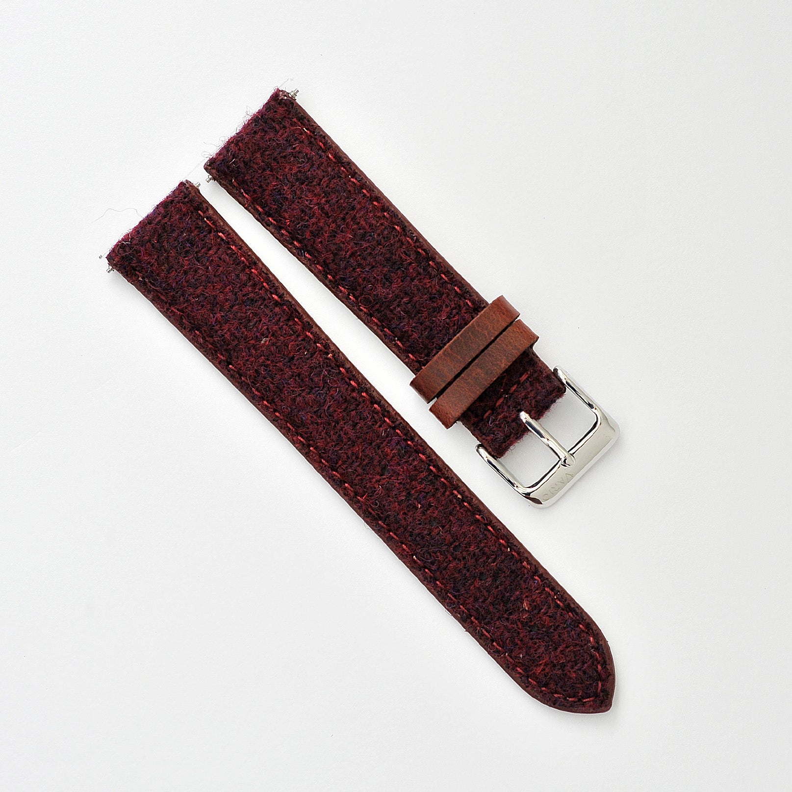 Harris Tweed Merlot Red Watch Strap
