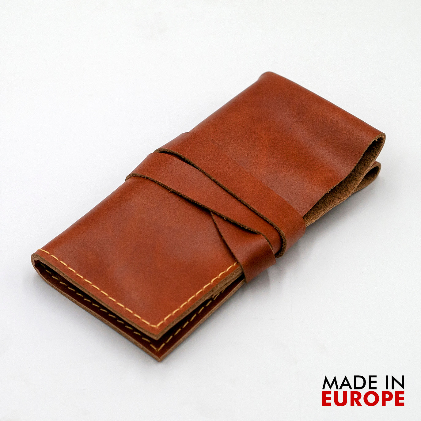 vario caramel brown leather 2 pocket watch roll
