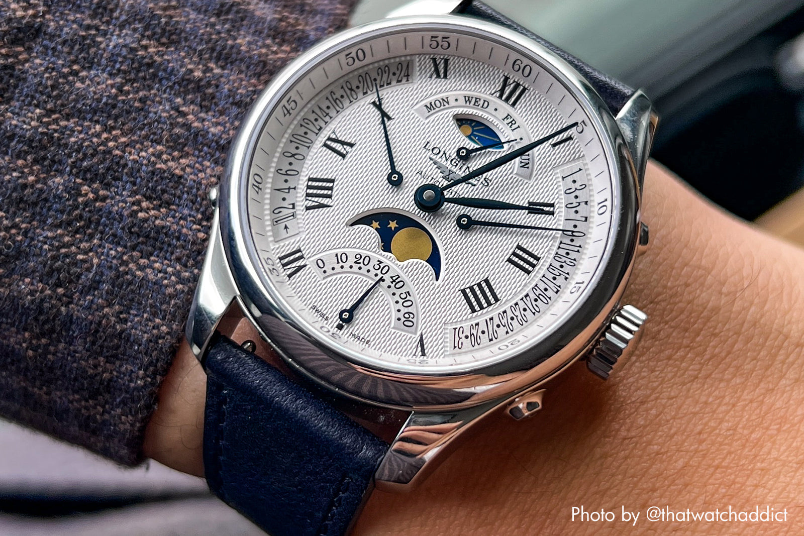 longines watch with vario watch strap