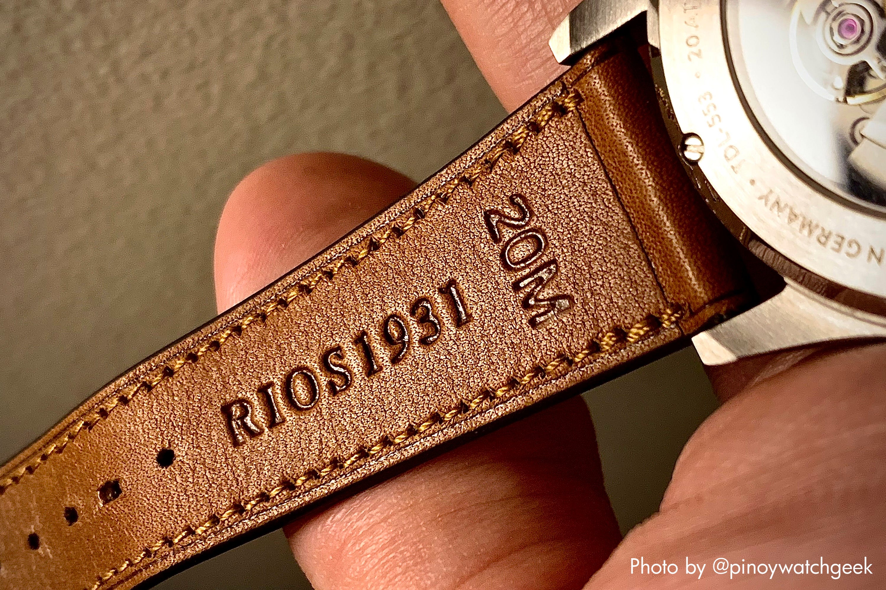 vario zermatt lined leather watch strap
