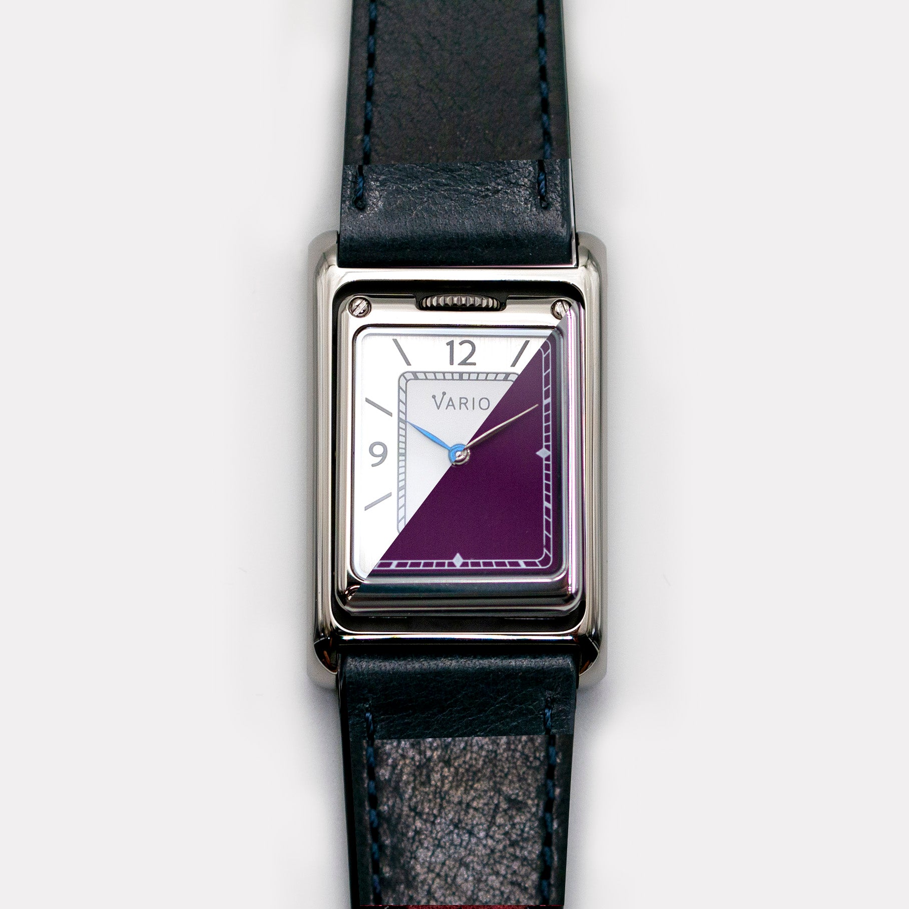 Vario VERSA Reversible Dual Time Silver-Purple Watch