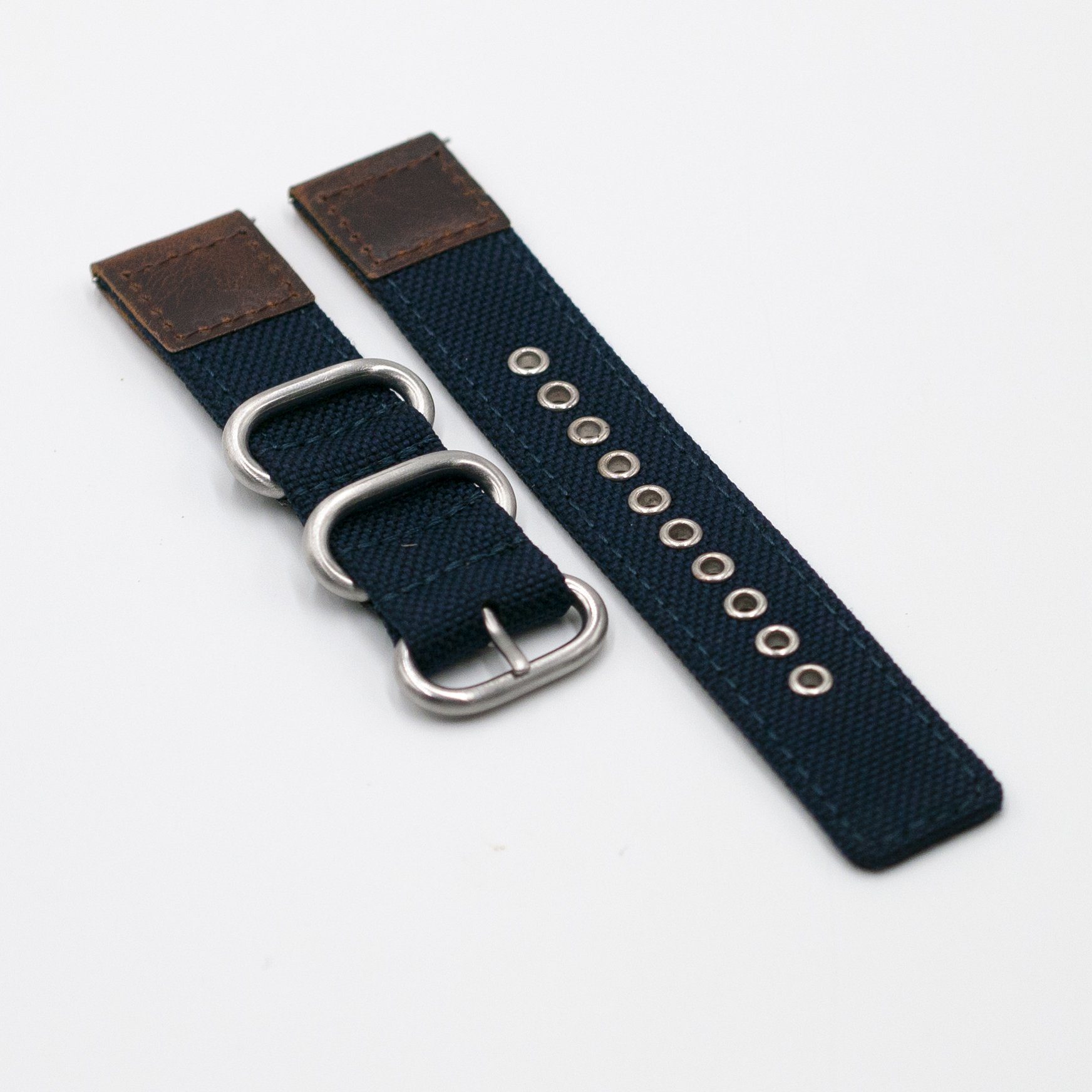 vario cordura oiled leather watch strap