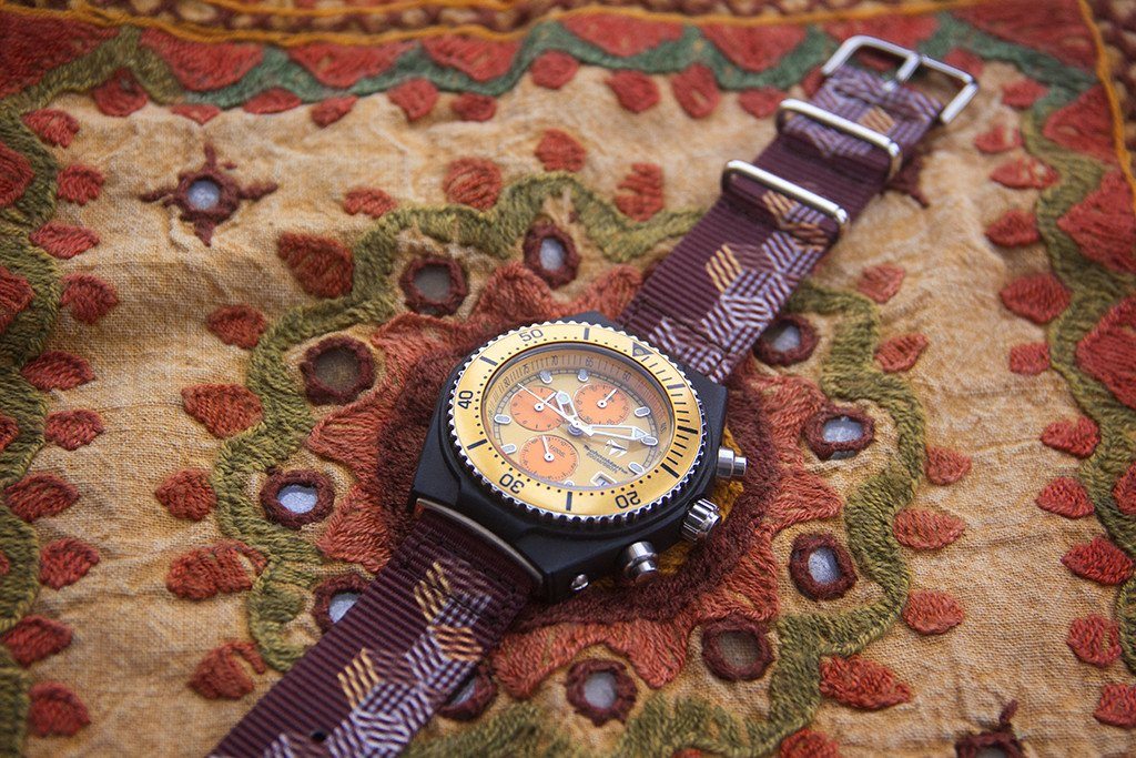 techno marine watch with vario escher crates 2 piece strap