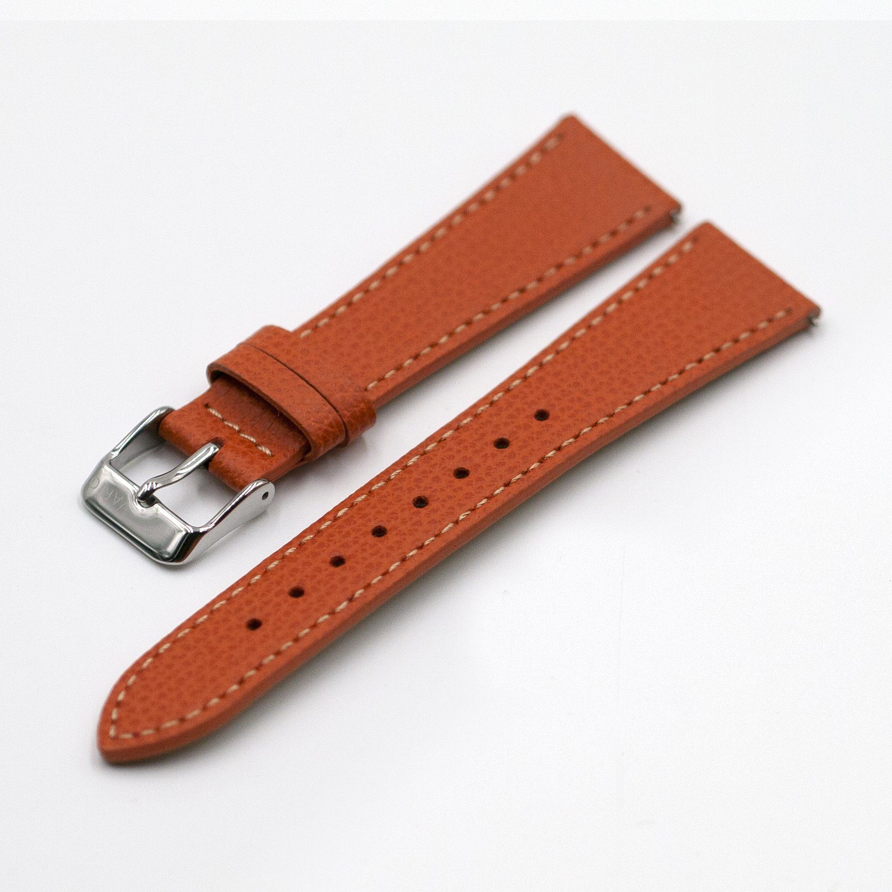 Vintage Italian Leather Watch Strap | Mandarin Orange | Vario