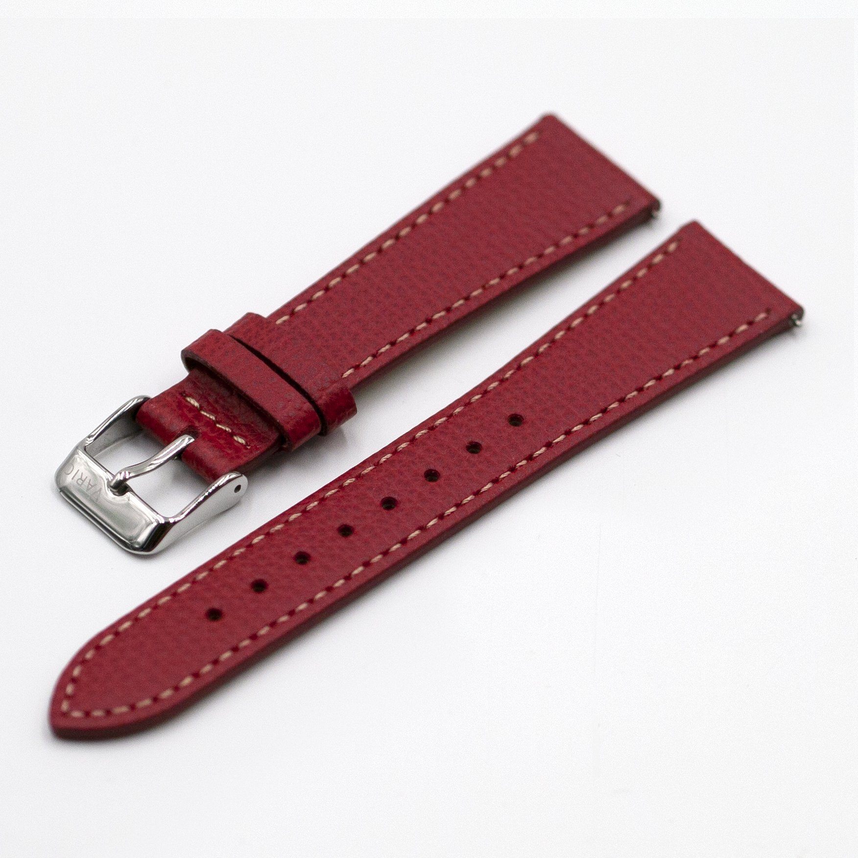 Red leather watch strap on sale 20mm