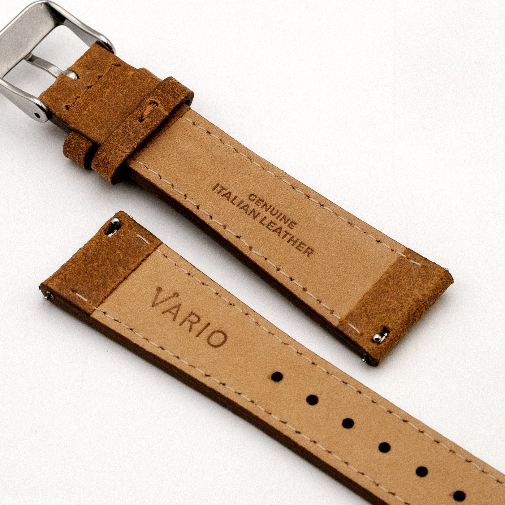 vario italian leather distressed watch strap