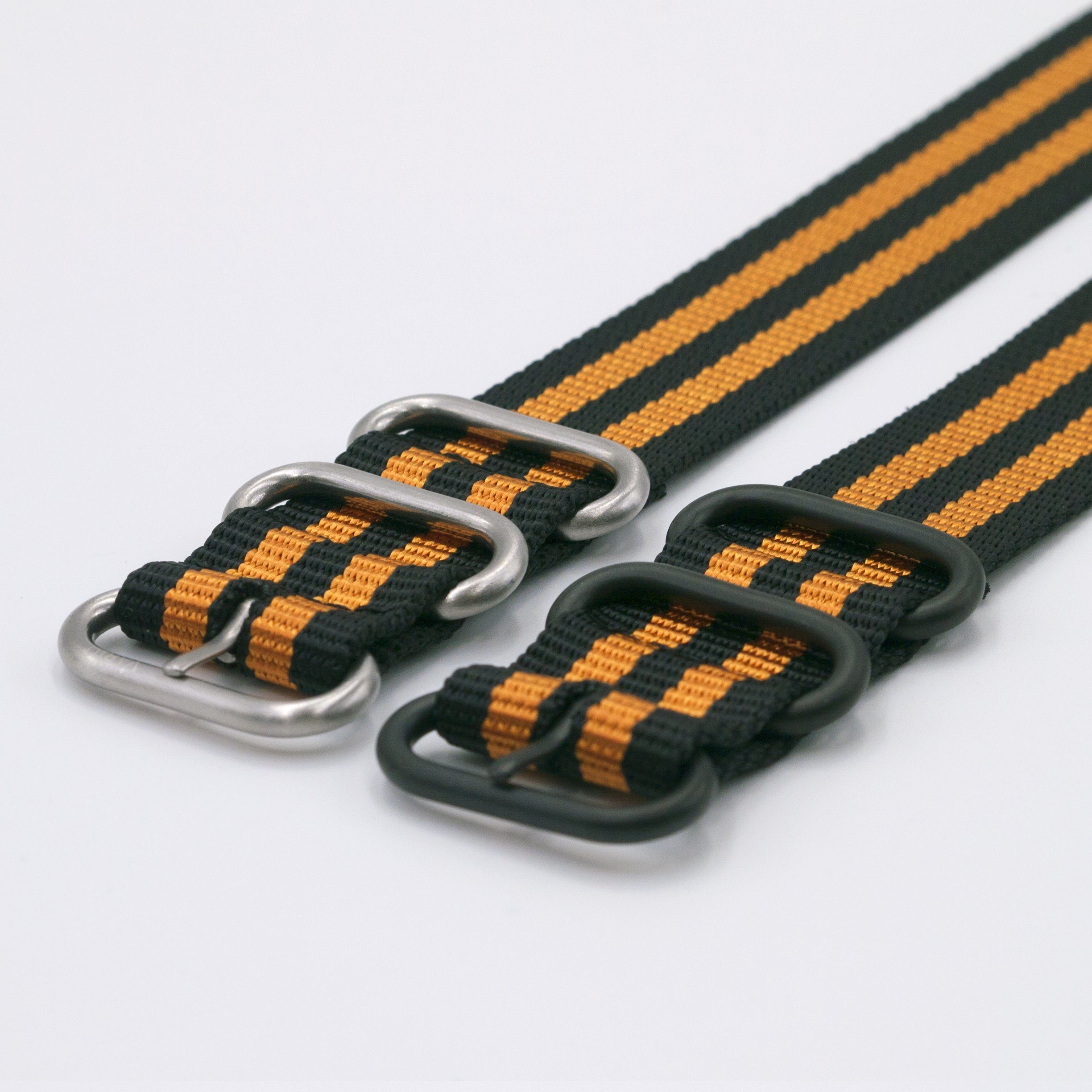 vario ballistic nylon blue black stripe maratac strap with casio g shock adapter