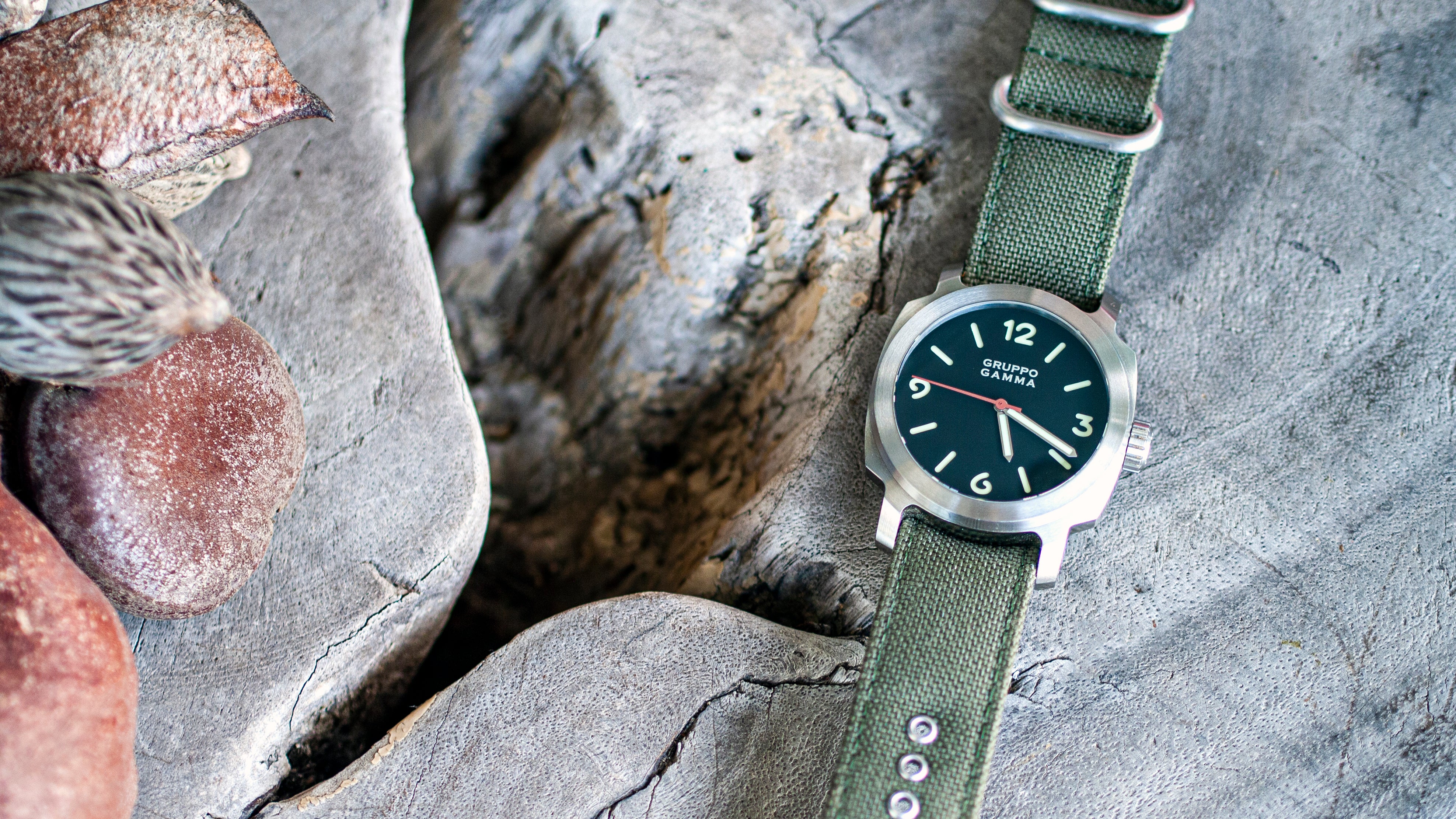 Gruppo Gamma Watch with 24mm Vario Cordura watch strap