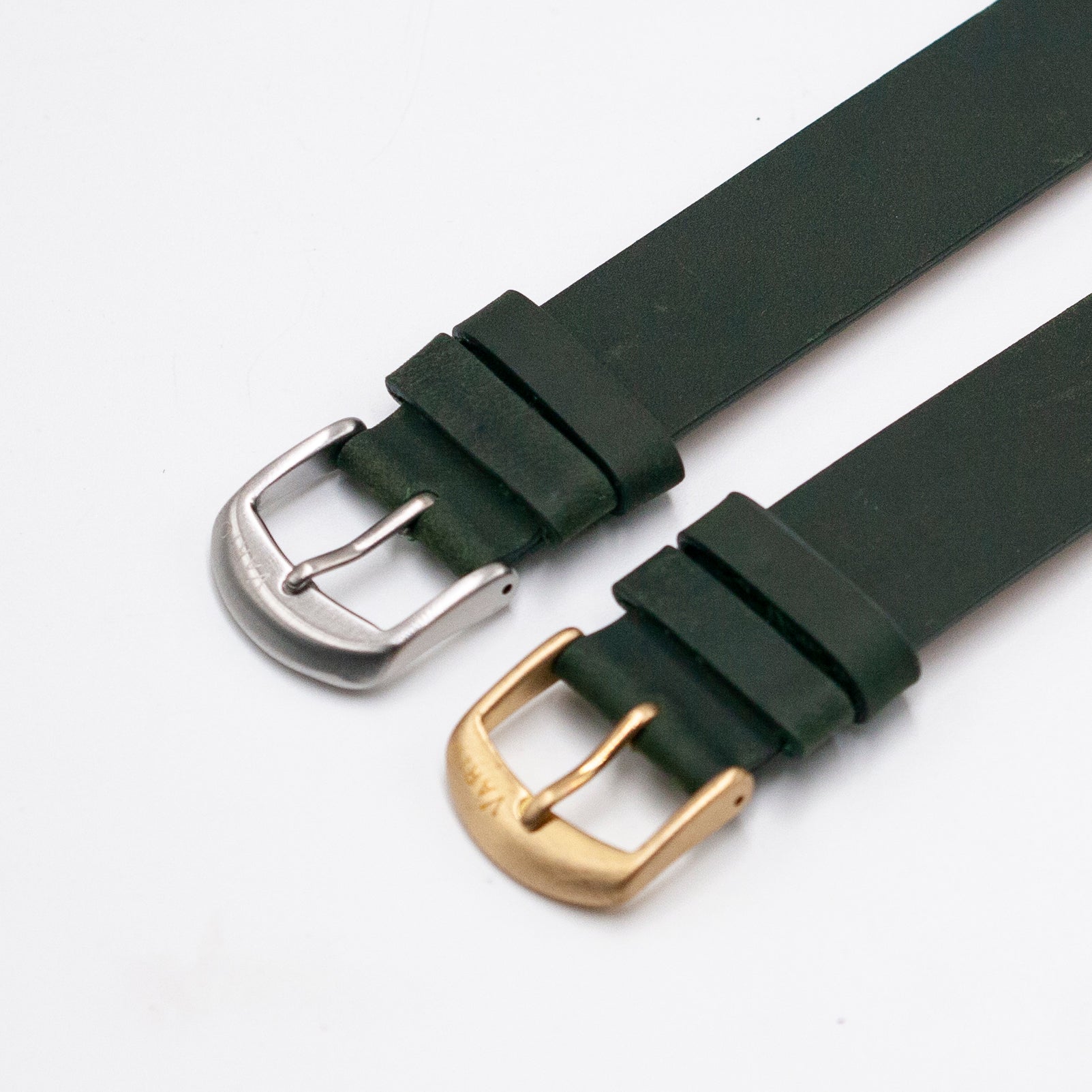 crazy horse leather single pass watch strap brass
