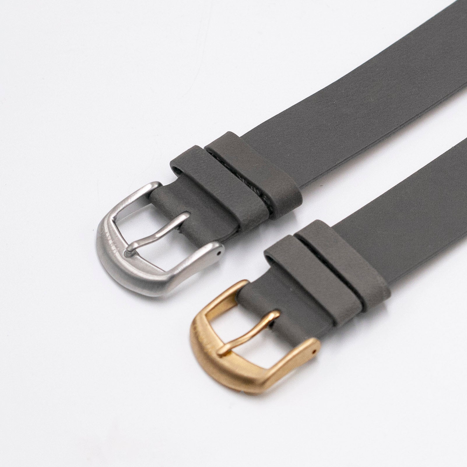 Crazy Horse Ash Grey Single Pass Leather Watch Strap