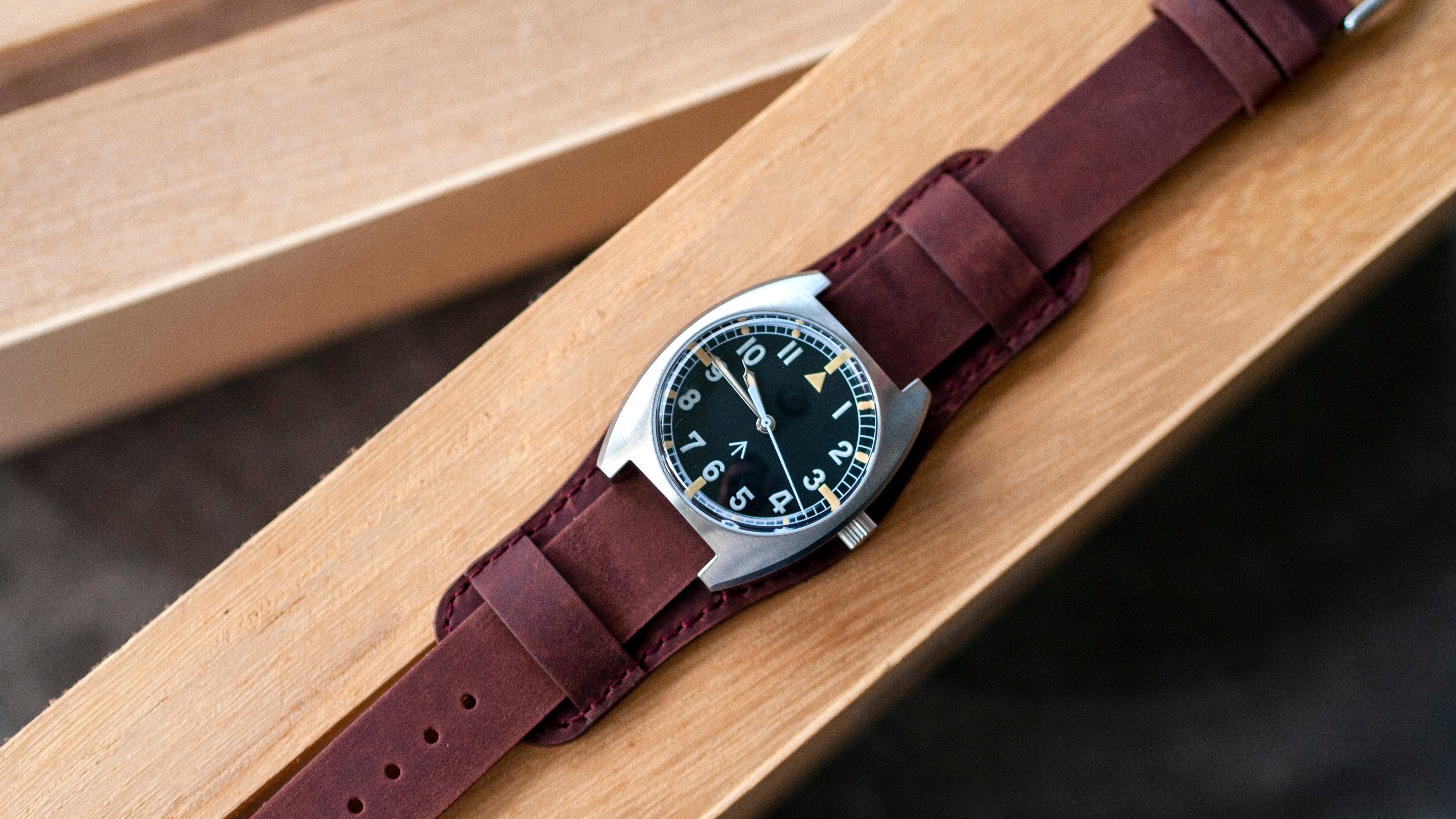 vario crazy horse leather watch strap