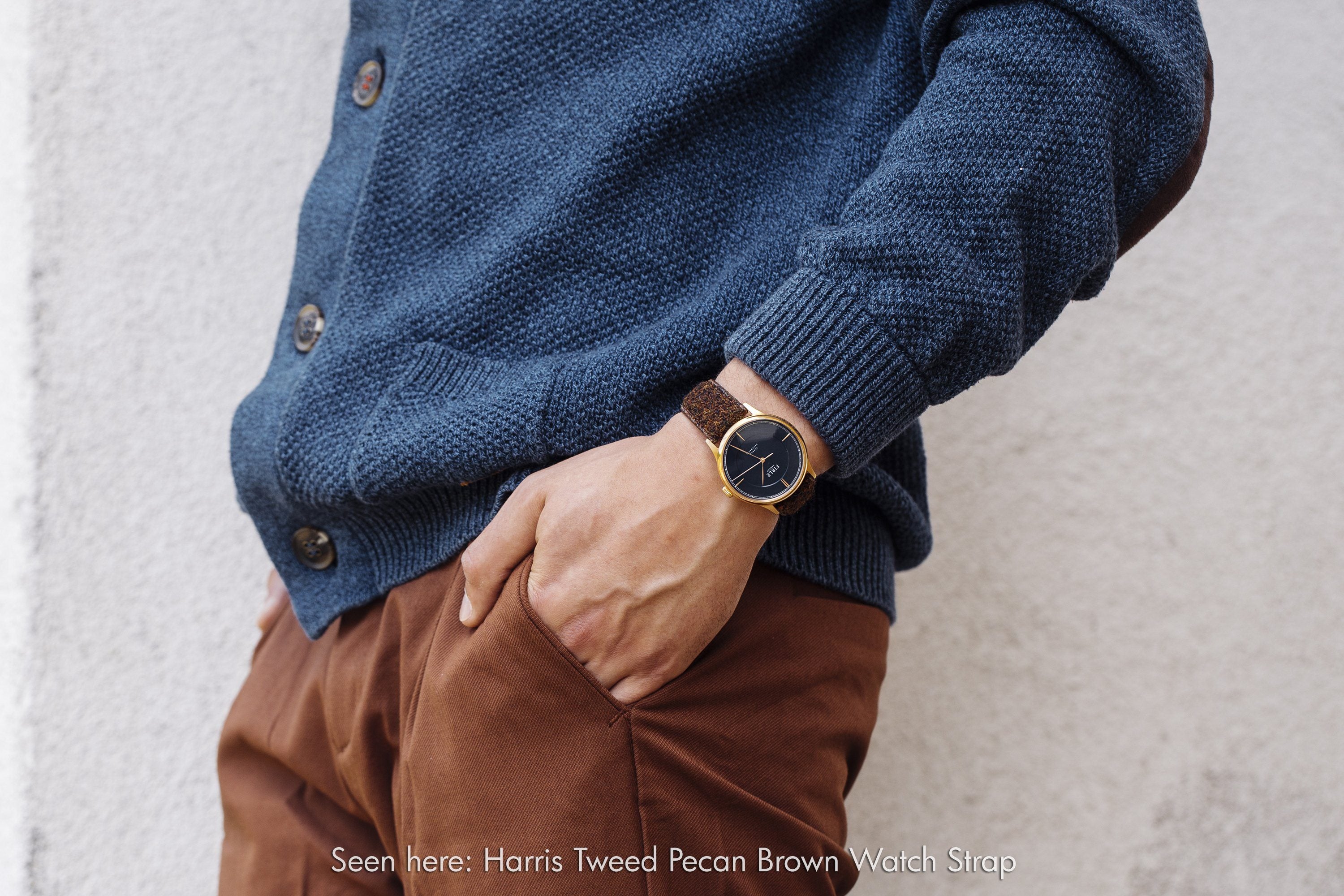 Harris Tweed Pecan Brown Watch Strap