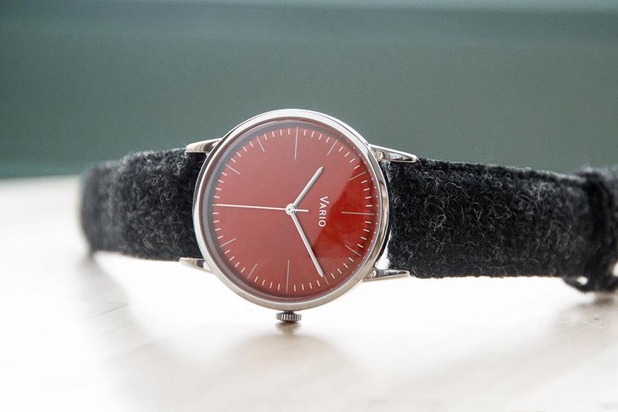 Eclipse sweeping quartz ruby dress watch