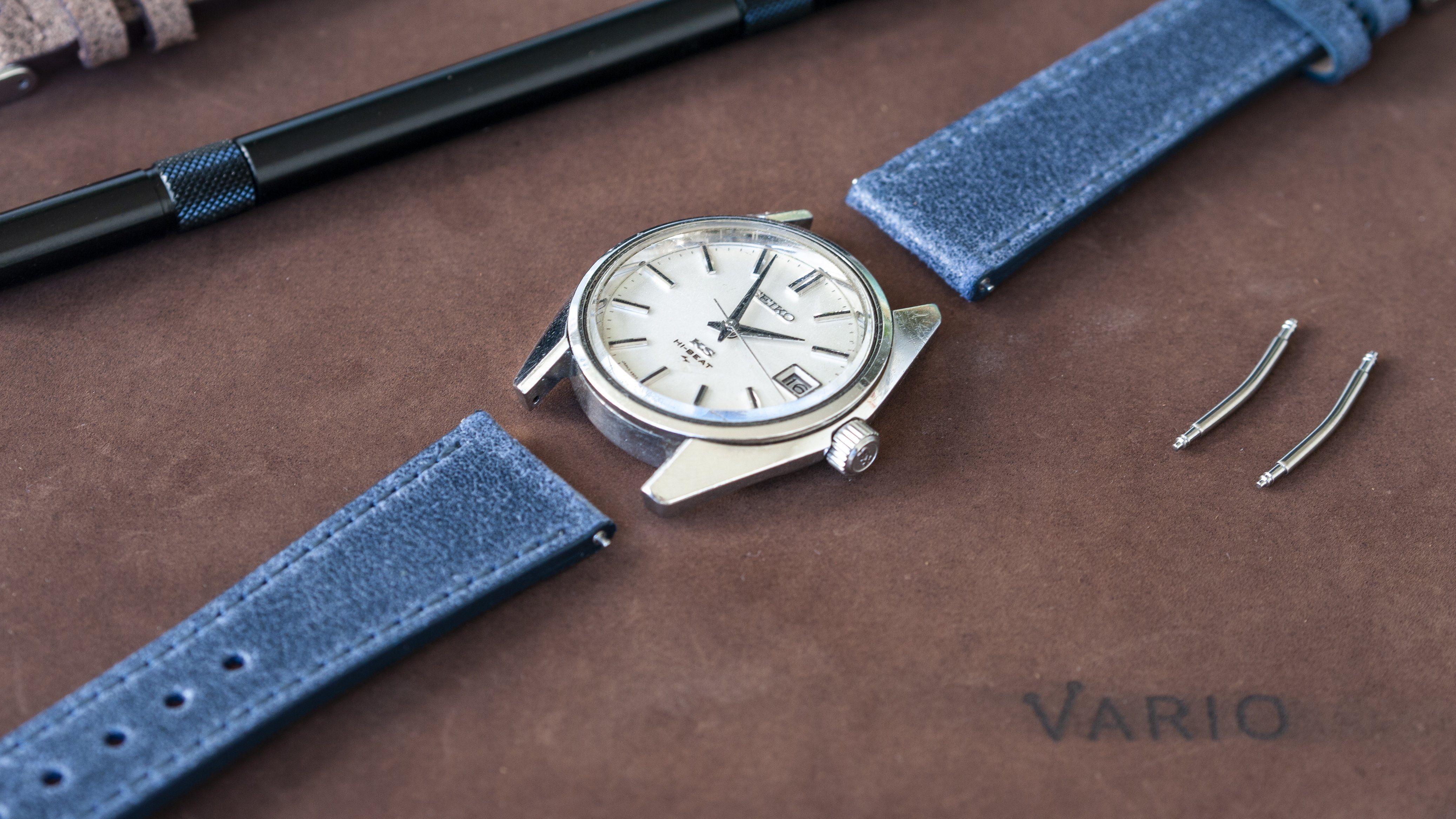 vario distressed italian leather watch band
