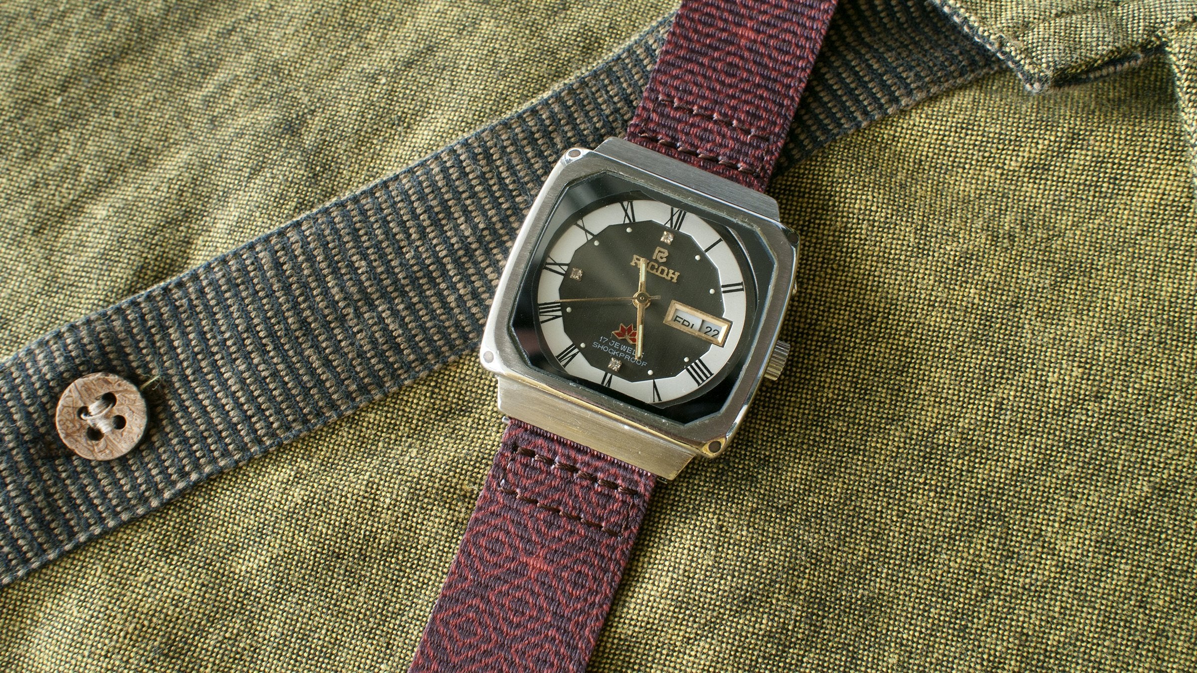 vario graphic batik quad watch strap ricoh vintage watch
