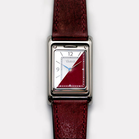 vario versa dual time reversible rectangle watch
