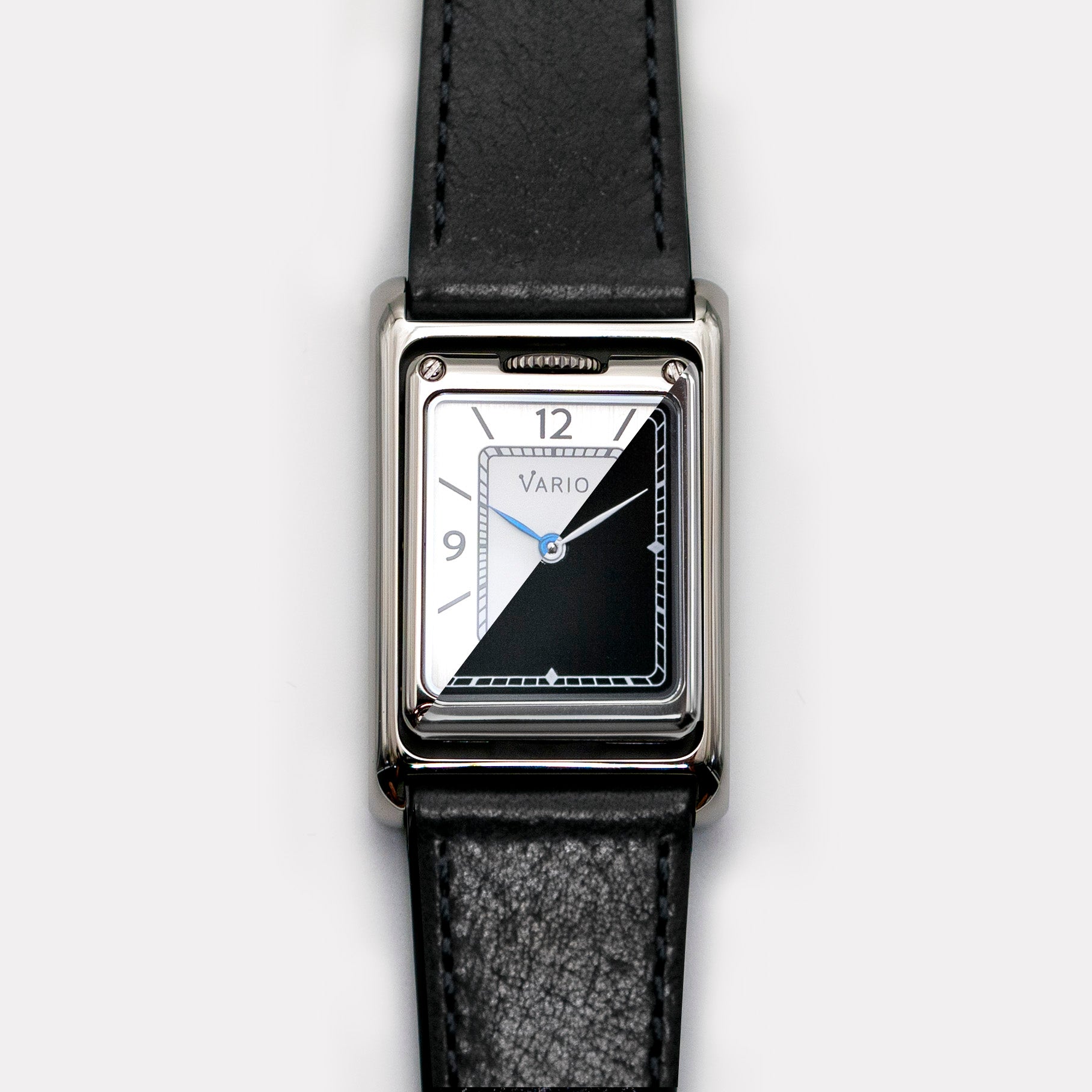 vario versa dual time reversible rectangle watch