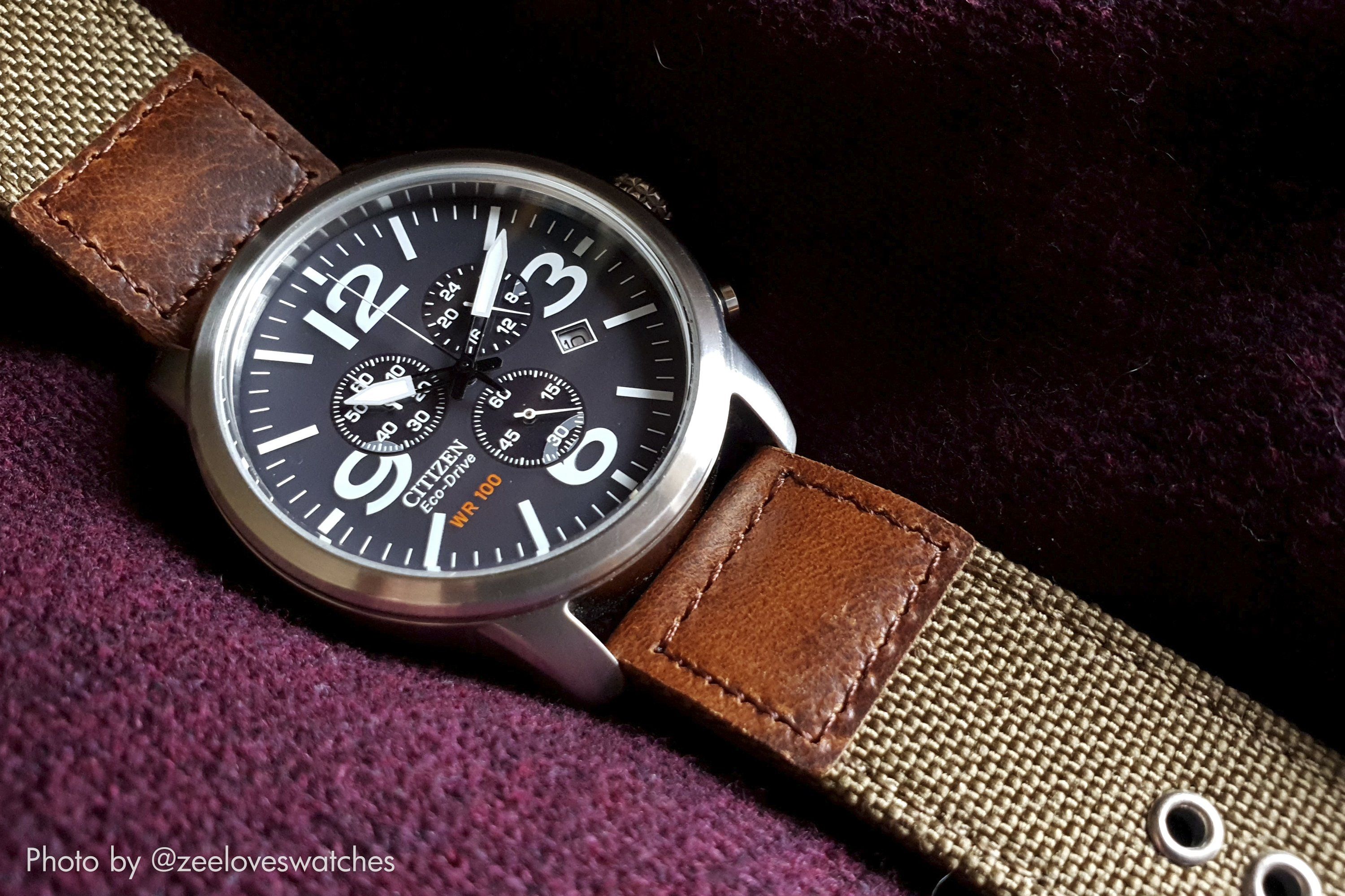 cordura oiled leather watch strap citizen